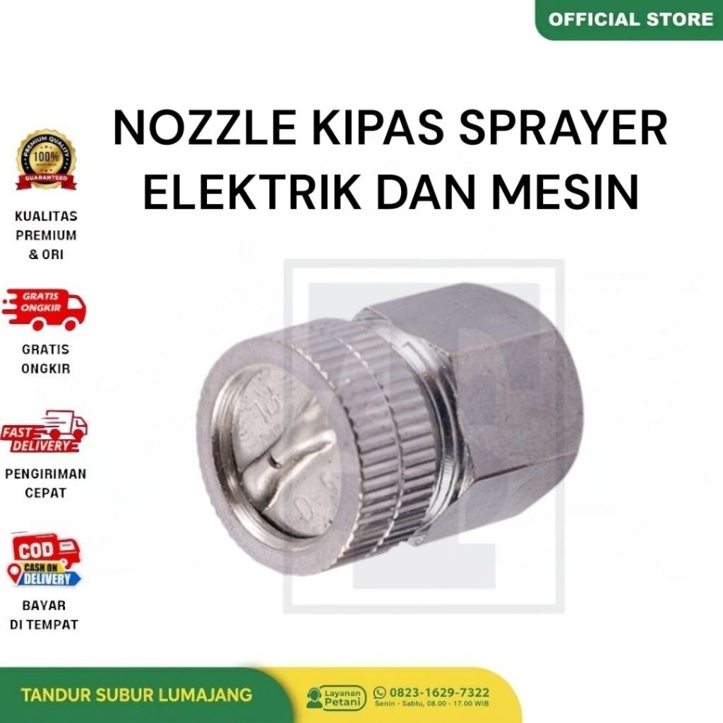 Nozzle Kipas lubang 1 PL - D5 LURUS Nosel Spuyer Mata 1 Tangki Sprayer