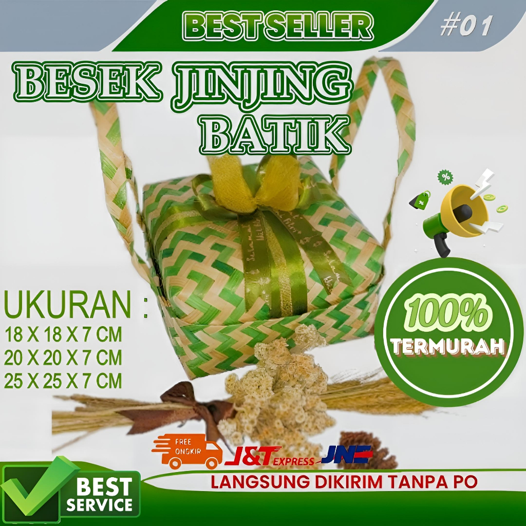 BESEK  BAMBU JINJING MODERN | BESEK WADAH MAKANAN PREMIUM | BESEK HAMPERS/SESERAHAN MODERN