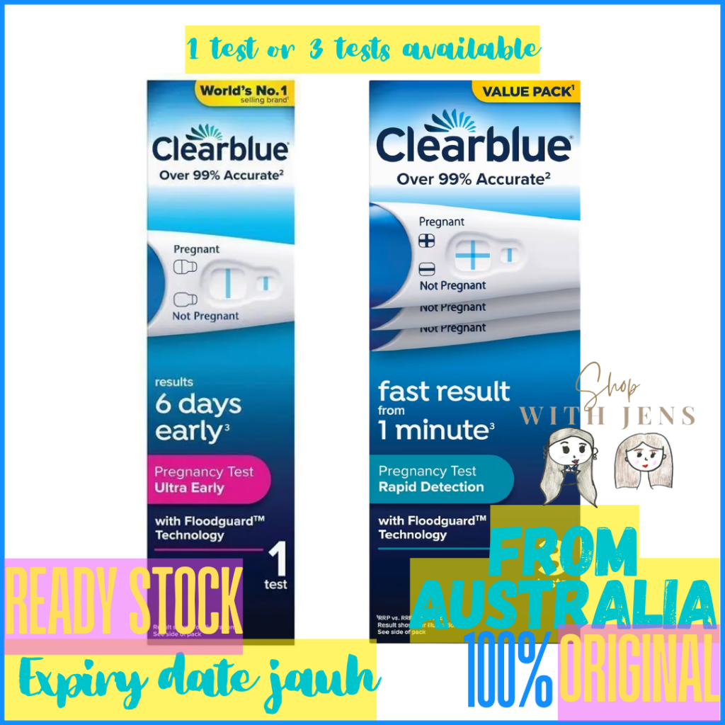 Clearblue Pregnancy Test Rapid Detection 3 pack / Clearblue Ultra Early Pregnancy Test 1 Pack (ADULT