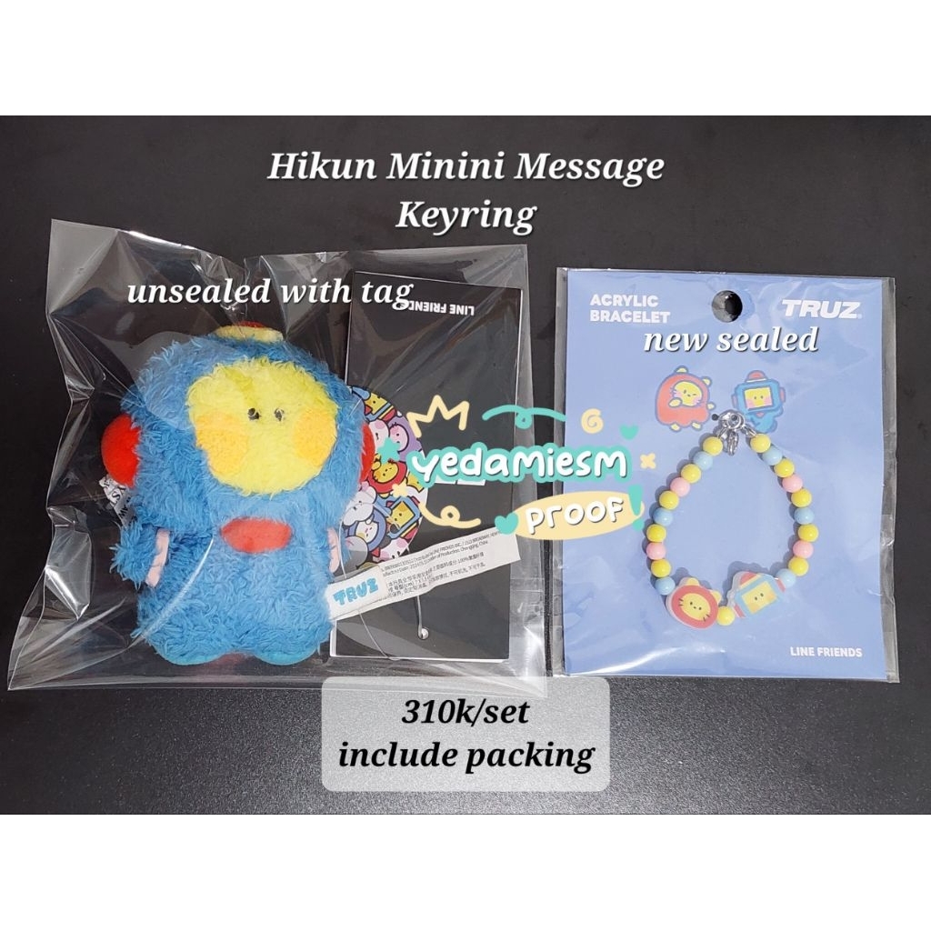 [READY INA SIAP KIRIM] OFFICIAL TRUZ HIKUN BC KR NEWBORN MININI MESSAGE MINI MININI PLUSH MULTIPLUSH