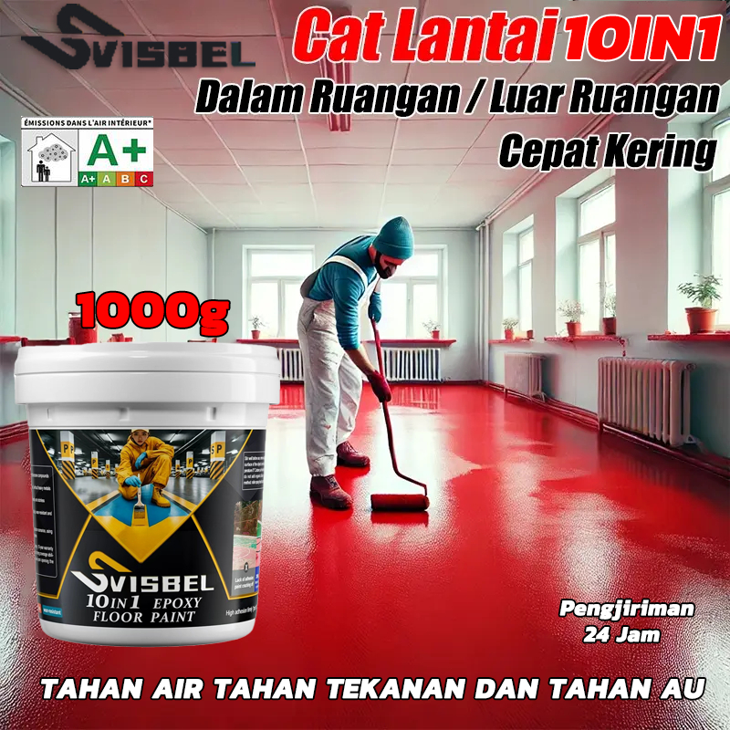 10-dalam-1 Cat Epoxy Lantai Cepat Kering 6 Jam Untuk Rumah Garasi Lantai Semen Keramik
