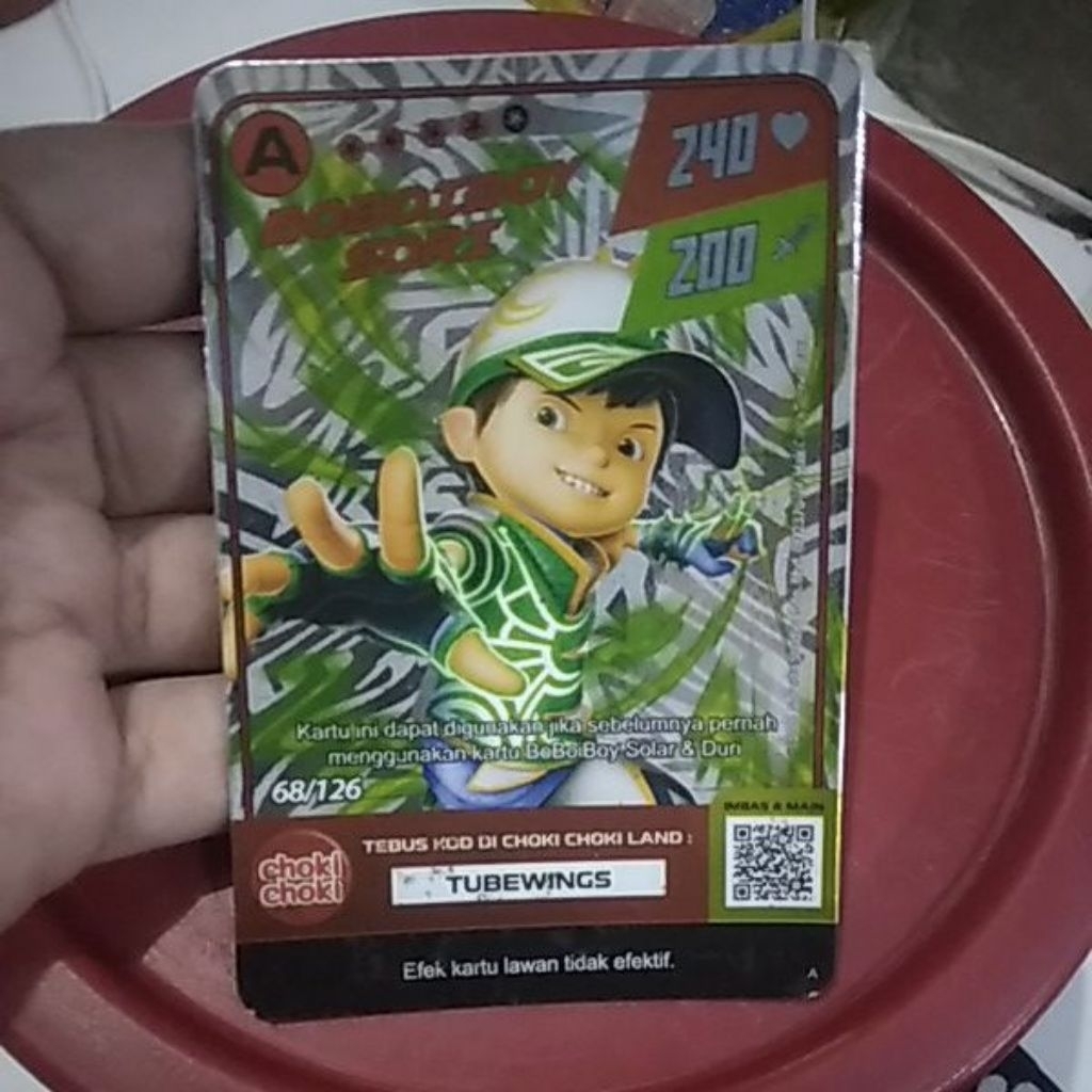 kartu boboiboy monsta galaxy card boboiboy sori season 1