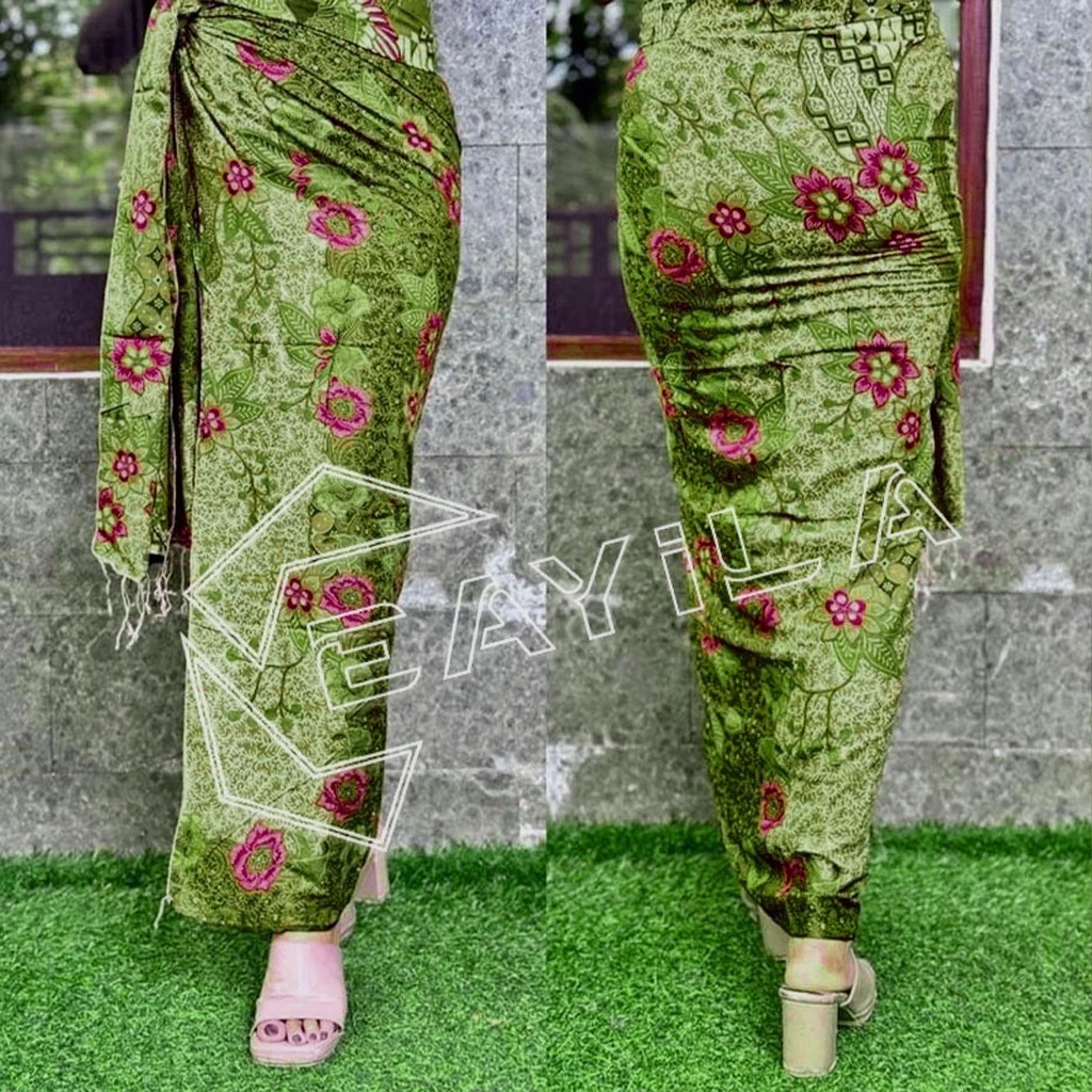 Eayila - Kain Kamen Set Selendang Bali Cantik Bahan Jatuh Lembaran Sarung Selendang  Setelan Kebaya 
