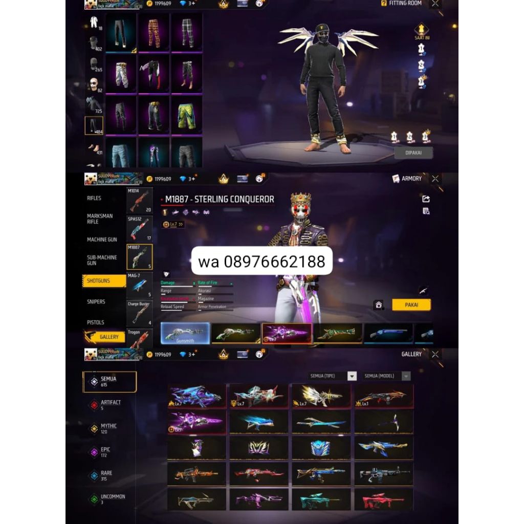 PROMO AKUN FREE FIRE SULTAN