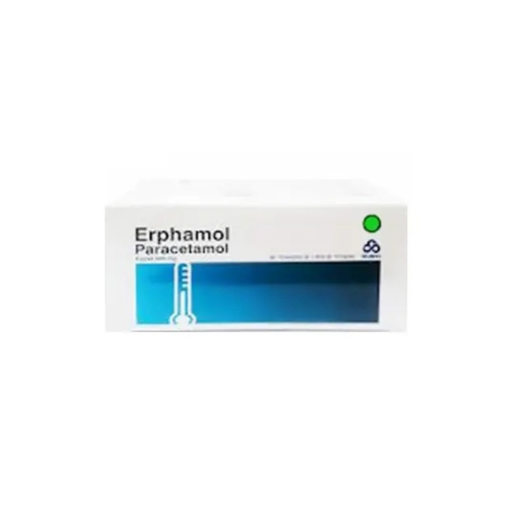 Erphamol Tablet 1 Strip Obat Demam Paracetamol Sakit Kepala dan Nyeri