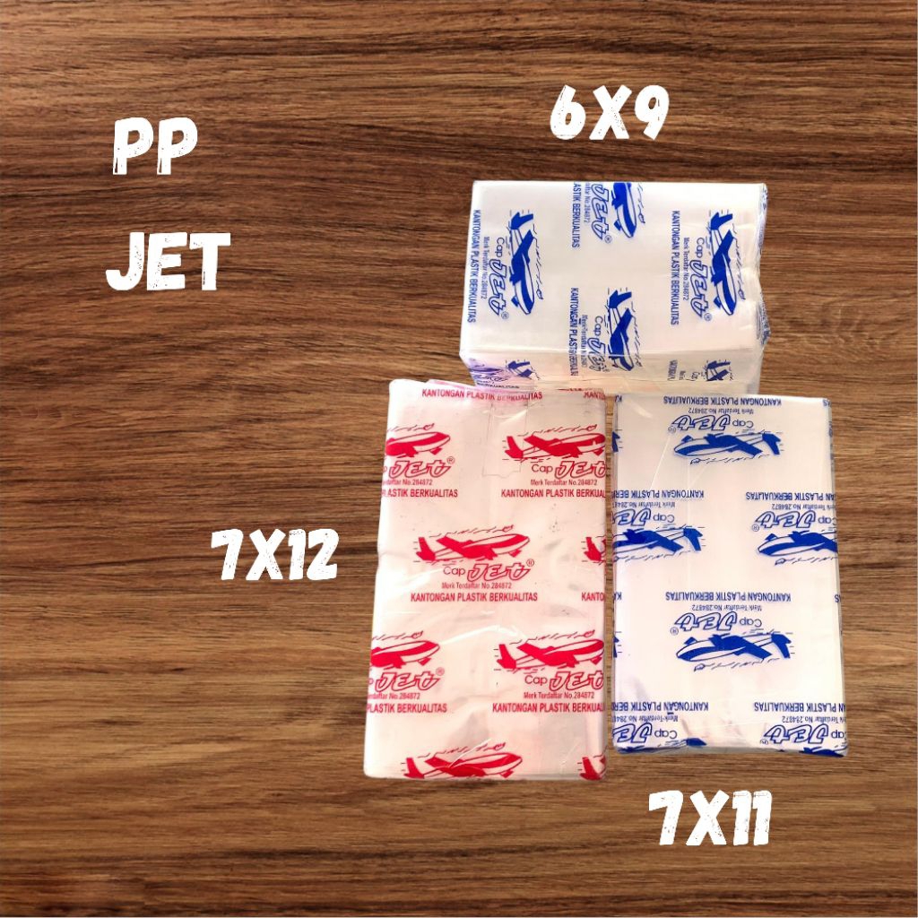 Plastik PP Jet Ukuran 6x9, 7x11, 7x12