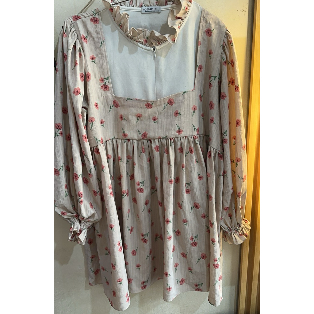 eclemix blouse rula top, haideeoin tunik one set blazer kotak kotak