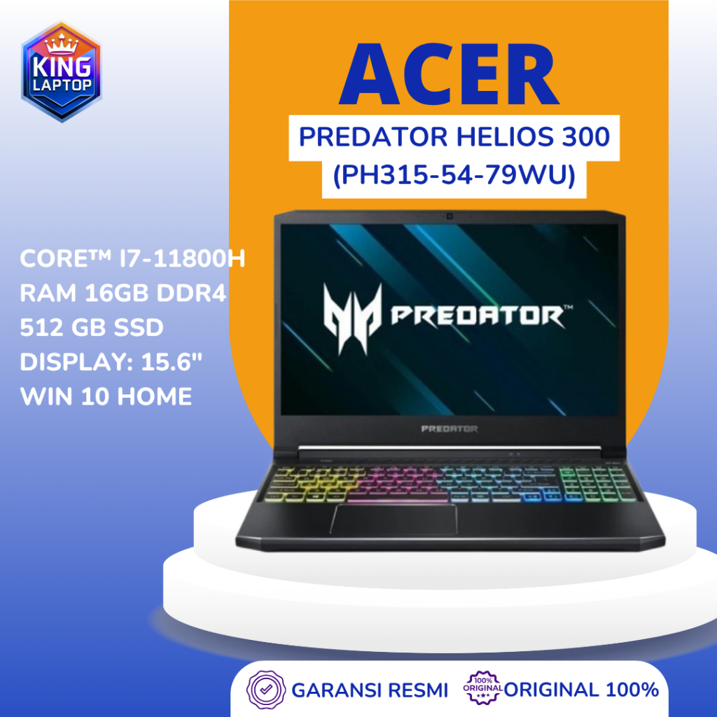 ACER HELIOS 300 PH315-54-79WU i7-11800H 16GB/512GB SSD RTX3060