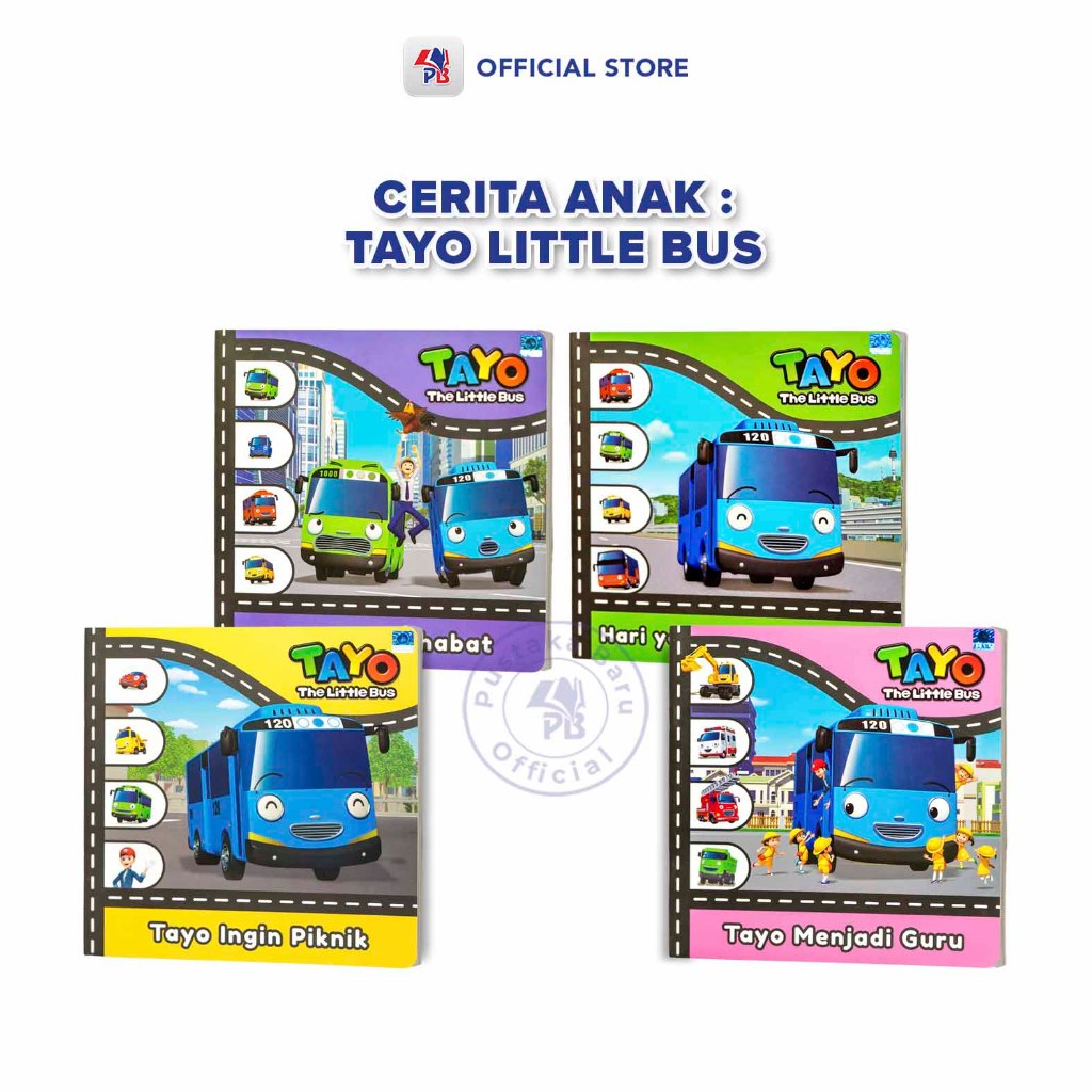 Buku Cerita Anak TK PAUD / Tayo the Little Bus : Hari yang Menyenangkan / Mari Bersahabat / Tayo Ing