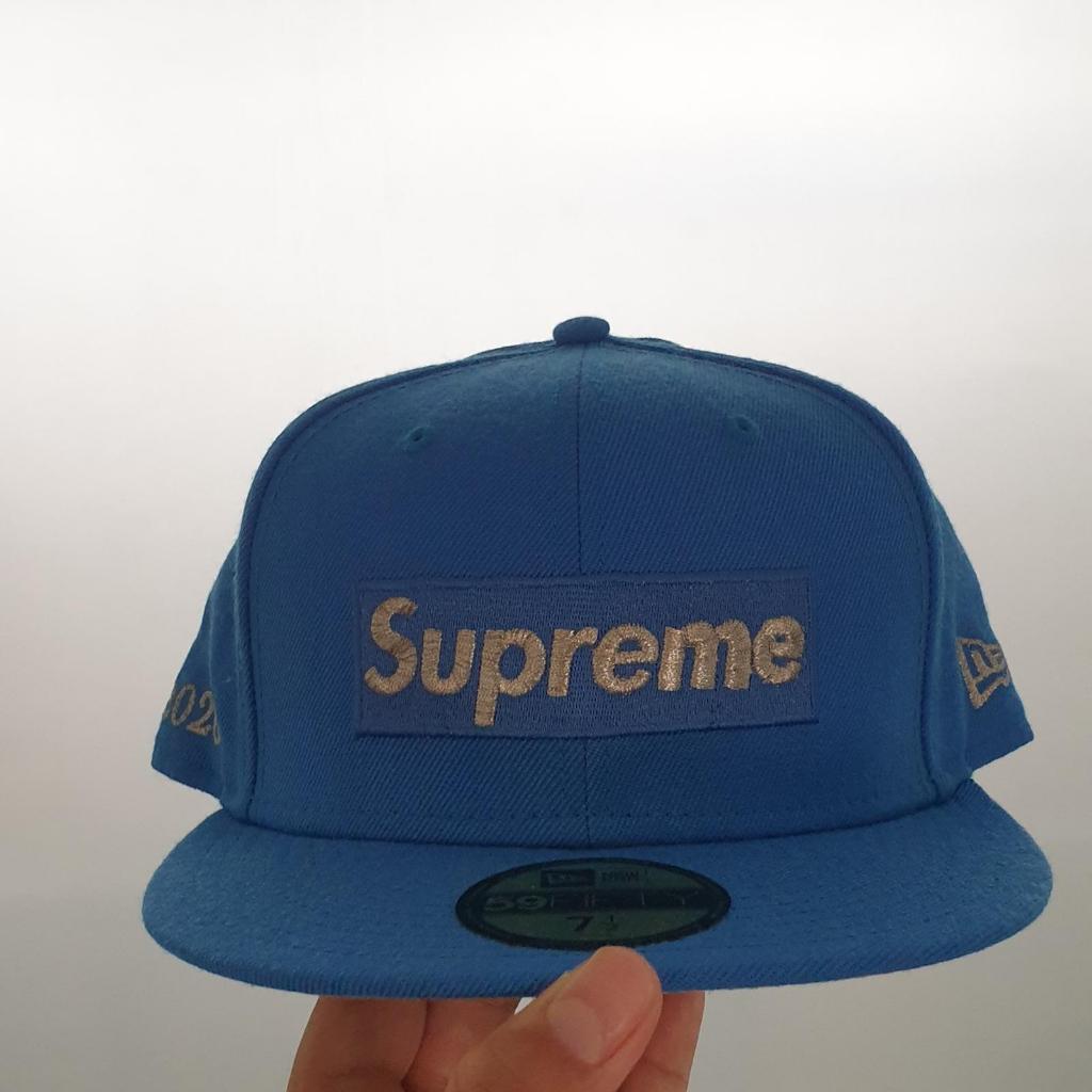 New era x Supreme $ 1 M million Blue New size 7 1/2