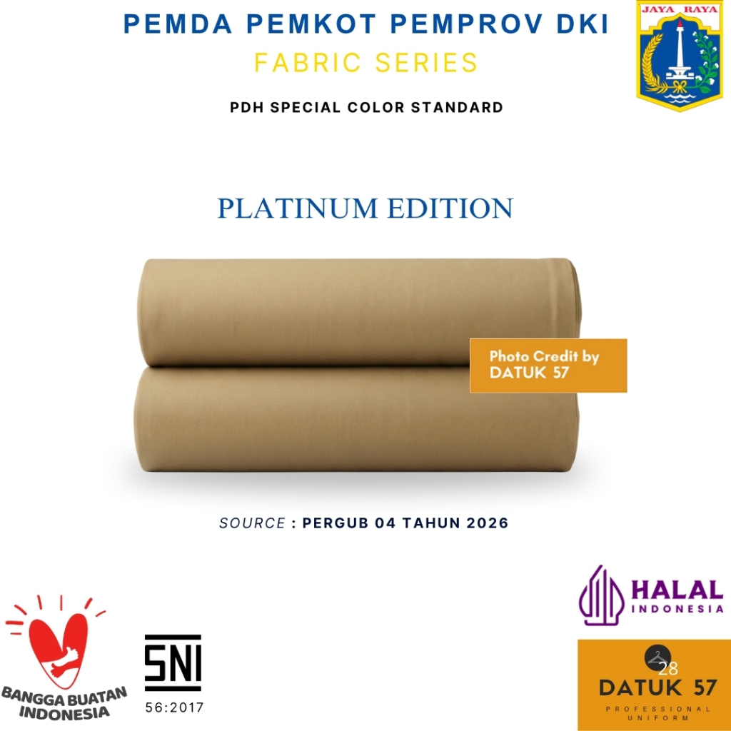 [KAIN] Seragam Atasan Bawahan Satu Stel PDH Pemda Pemkot Pemprov DKI Jakarta Pria Wanita Original Pl