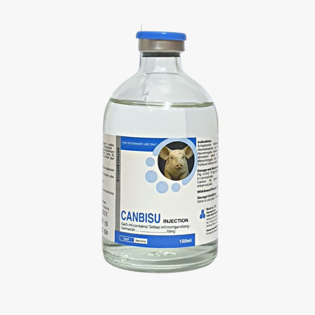Canbisu Injection 100 ml | Ivermectin Inject 1% Long Acting | Obat Kutu Parasit Hewan
