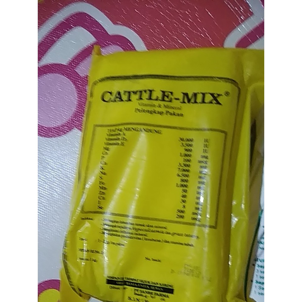 PREMIX PREMIX CATTLE MIX - UNTUK HEWAN PREMIX TERNAK MEMENUHI KEKURANGAN NUTRISI HEWAN