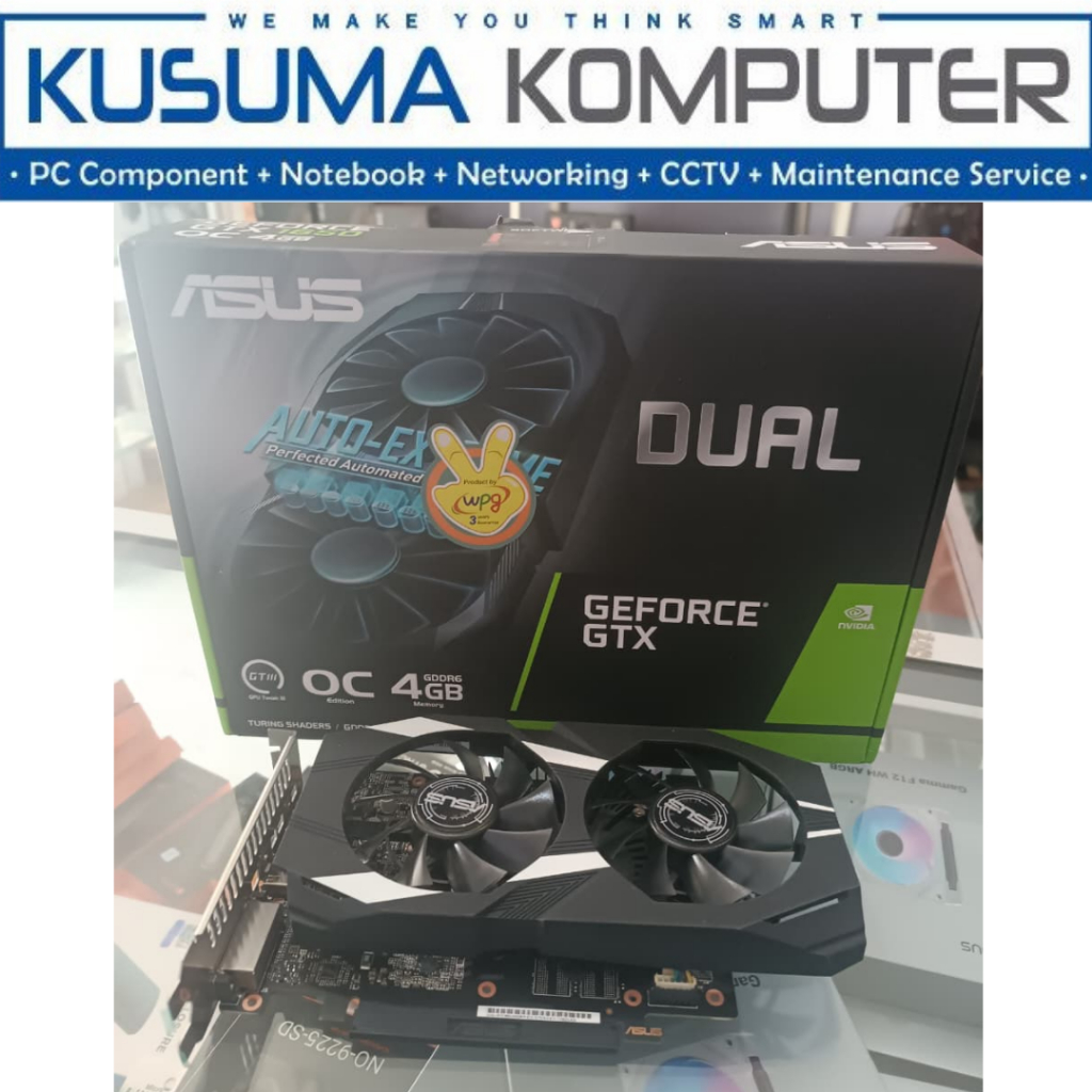 VGA Nvidia Asus Dual GTX 1650 DDR6 4GB Bekas, Garansi 2027