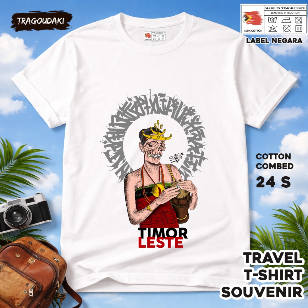 KAOS Oleh oleh TIMOR LESTE  Baju Suvenir Tag TIMOR LESTE 1  bahan cotton combed 24s