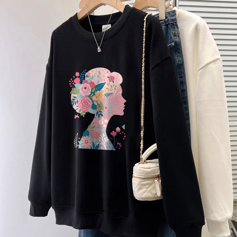 Forteid Sweater Lengan Panjang Oversized Street Style Korean Style/Switer Wanita Oversize Kaos Korea