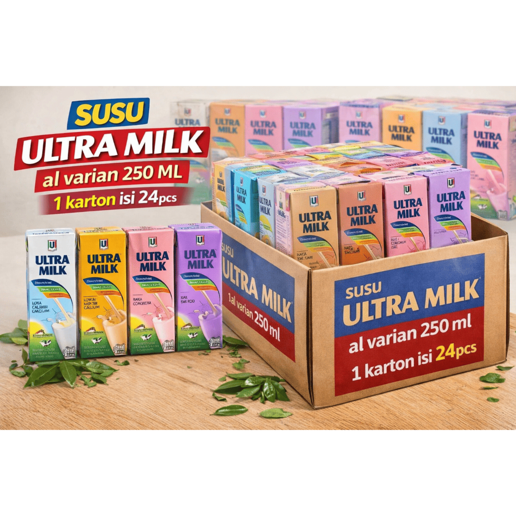 Susu UHT Ultra Milk 250ml 1 dus isi 24pcs