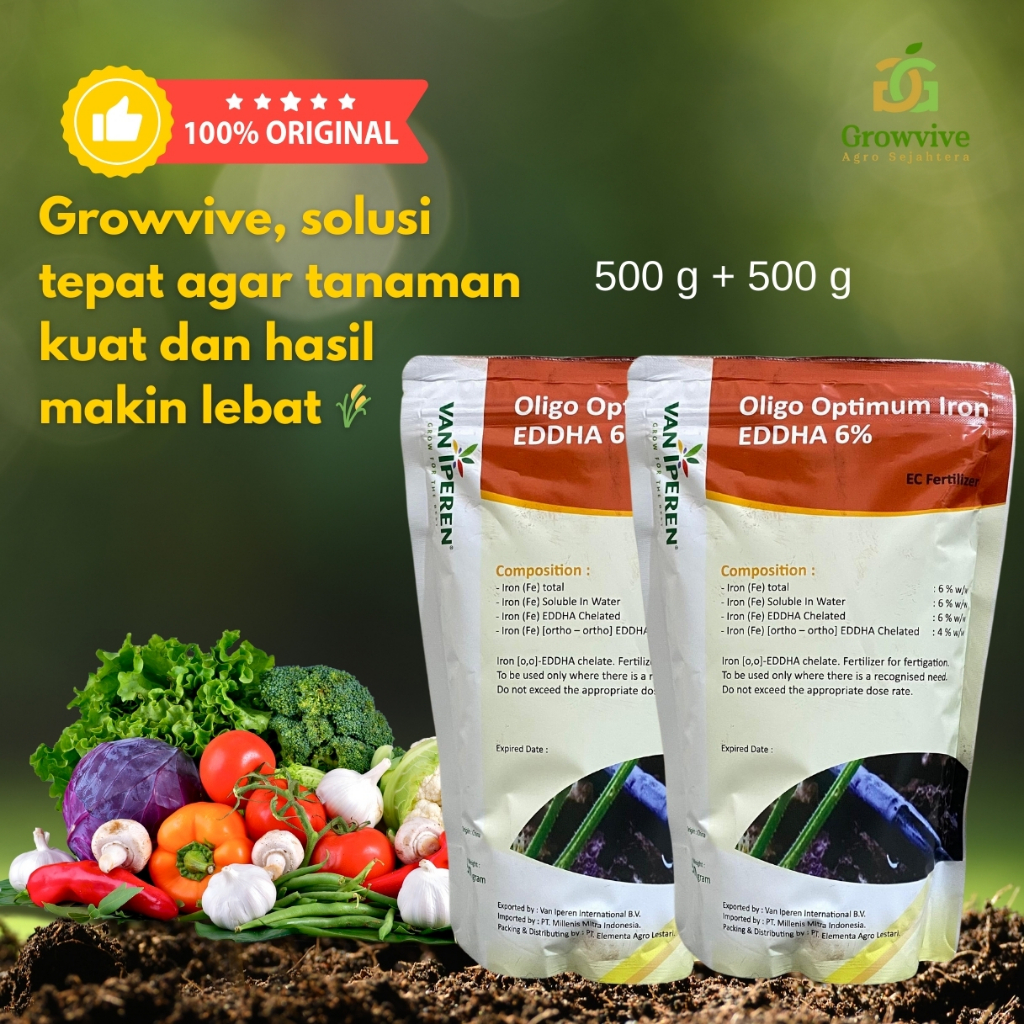 Oligo Optimum Fe Eddha 1 Kg Pupuk Zat Besi Premium Tingkatkan Klorofil
