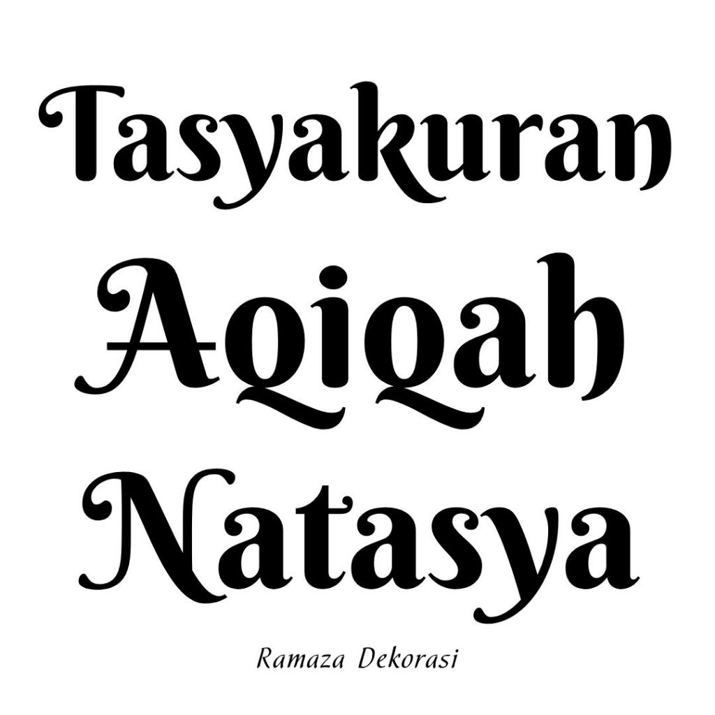 tulisan acara/ tulisan nama art paper/ tulisan happy engagement/ khitan syukuran syukuran