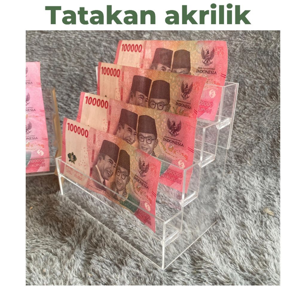 Tatakan akrilik tingkat/hantaran pernikahan