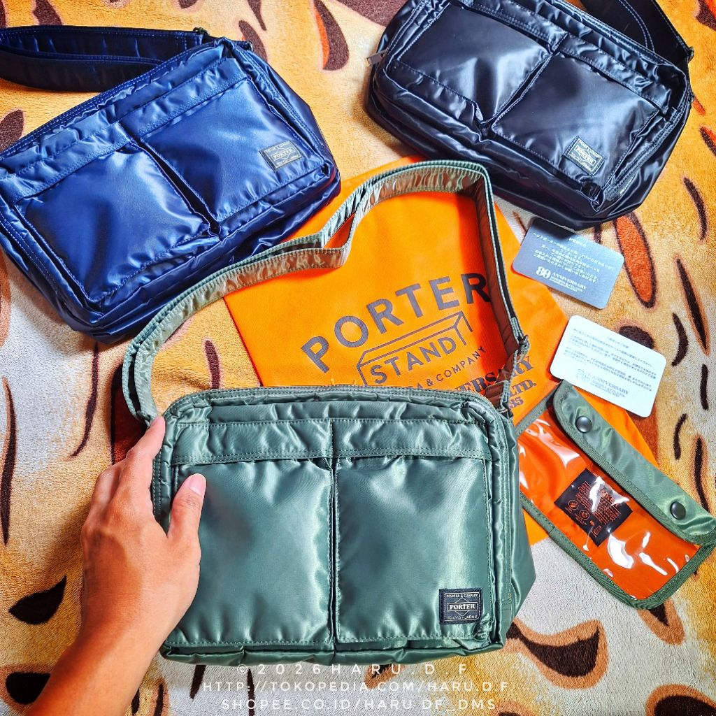 Porter Tanker Yoshida Sling Bag Medium Sage Green New version