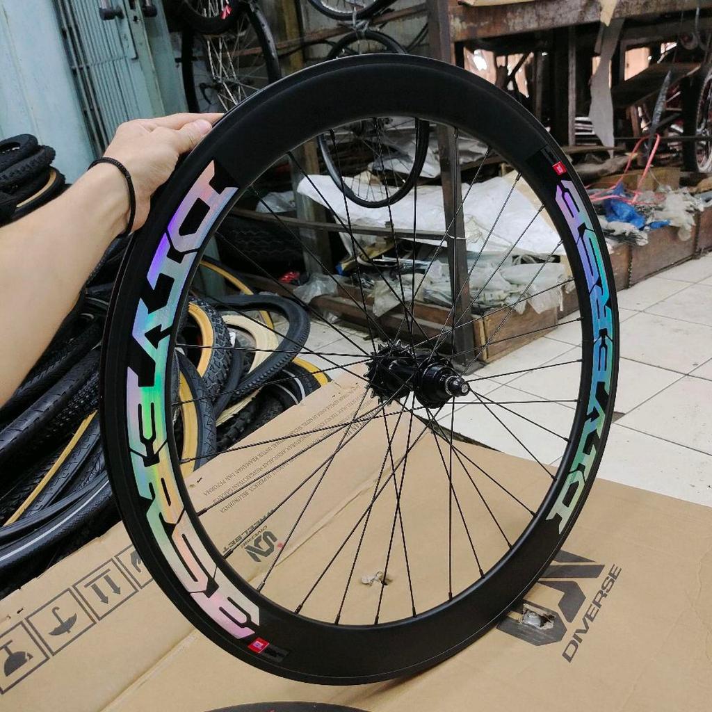 Wheelset Velg Set 700C Fixie Fix Gear ION DIVERSE Tinggi 60mm Doltrap Bearing Super Loncher Harga Sa