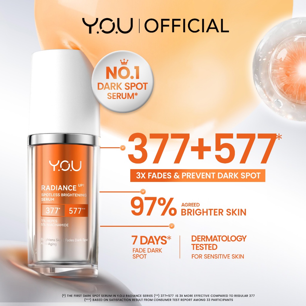 YOU Radiance UP Spotless Brightening Serum | 377 SymWhite Niacinamide Vit C Ceramide Serum Dark Spot