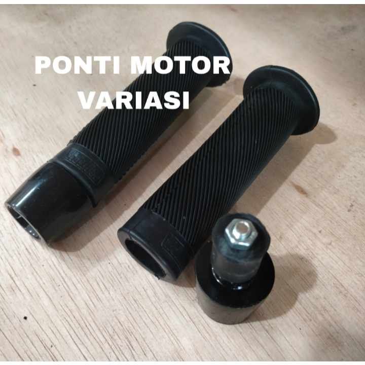 PONTI MOTOR PAKET HANDGRIP PROTAPER BULU + JALU STANG HITAM Universal semua motor / GRIP PROTAPER BU