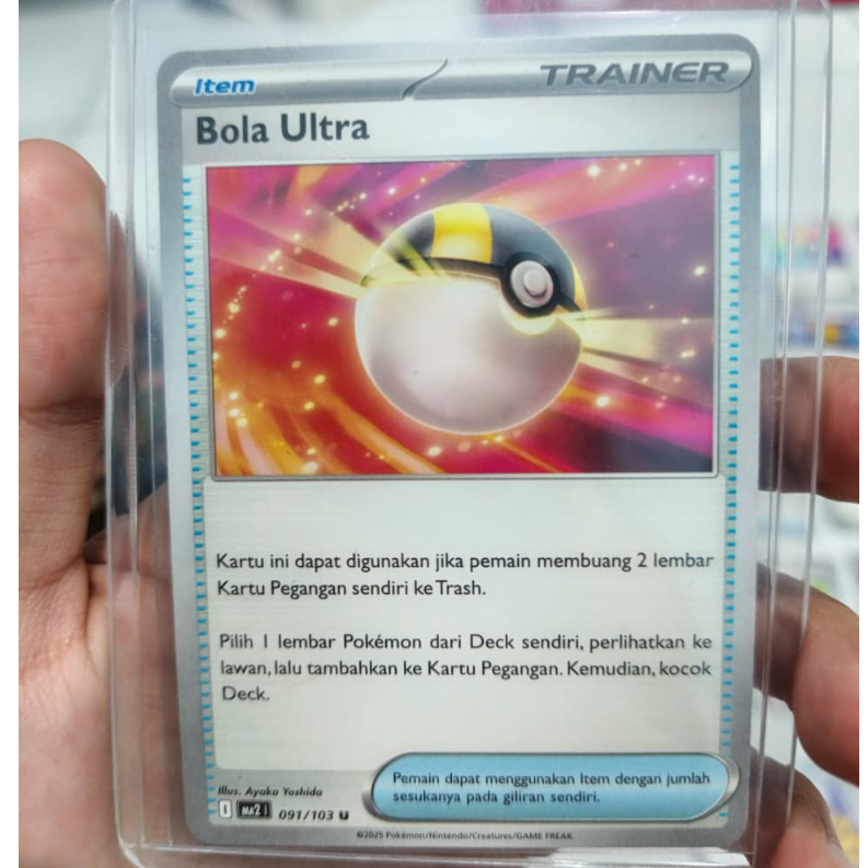 Kartu Pokemon Bola Ultra (Ultra Ball) 091/103 U - MA2 I TCG Indonesia ASLI