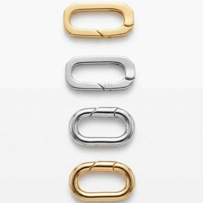 Kaitan Tembaga Lapis Emas 18K, Kaitan Kalung Gelang, Kaitan Kalung Mutiara, Aksesoris Gelang Mutiara