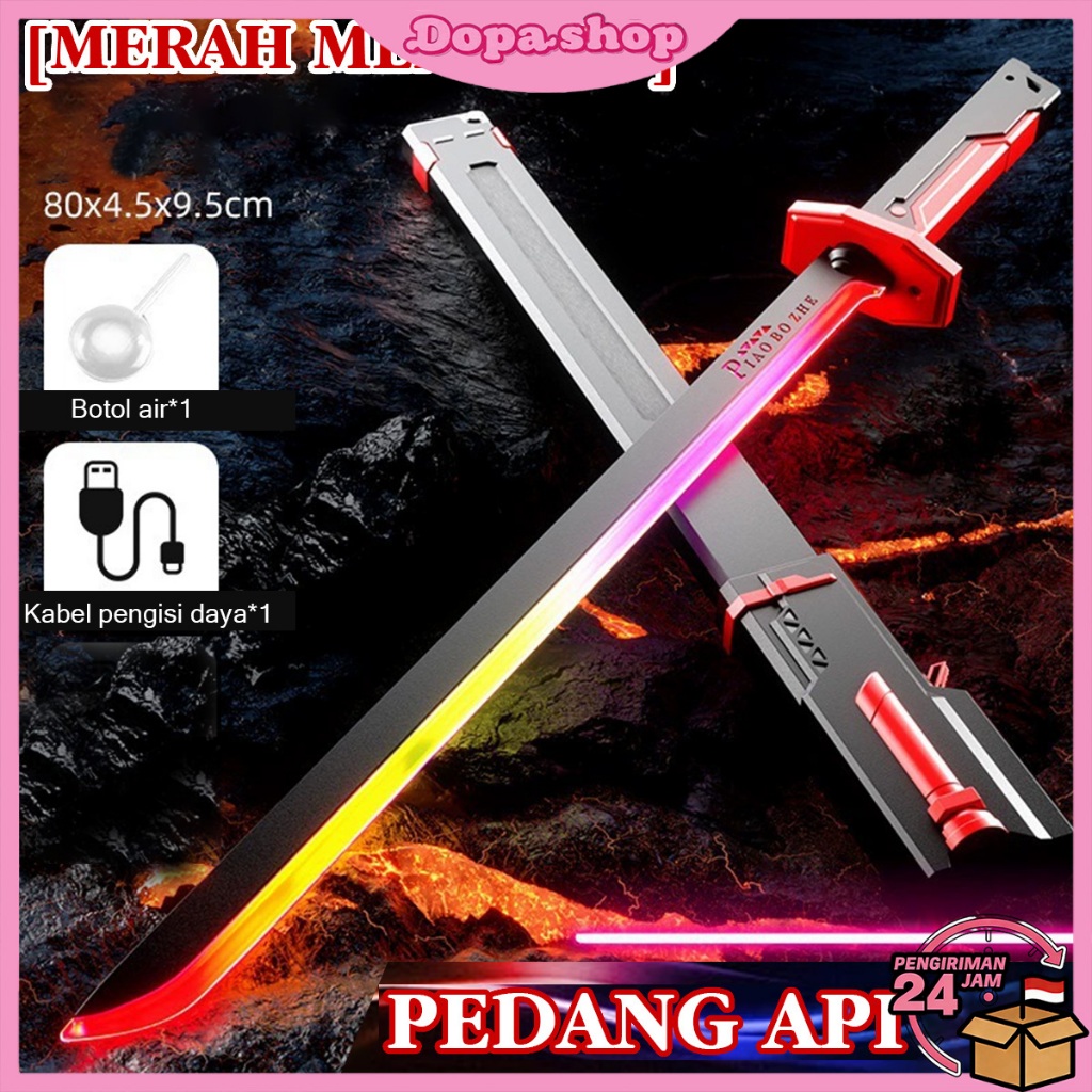2in1 Pedang Mainan Light Saber Laser Suara Asap Mainan Galaxy Spark Sword Toy Pedang Lampu Anak [No 