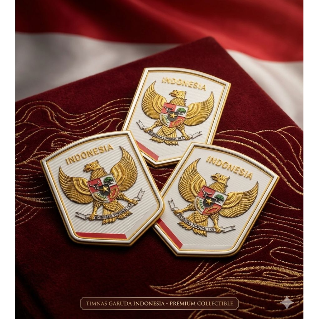 PATCH Logo Timnas Garuda 3D Timbul Karet Rubber Plat Silikon Terbaru Indonesia 2026 TPU Press