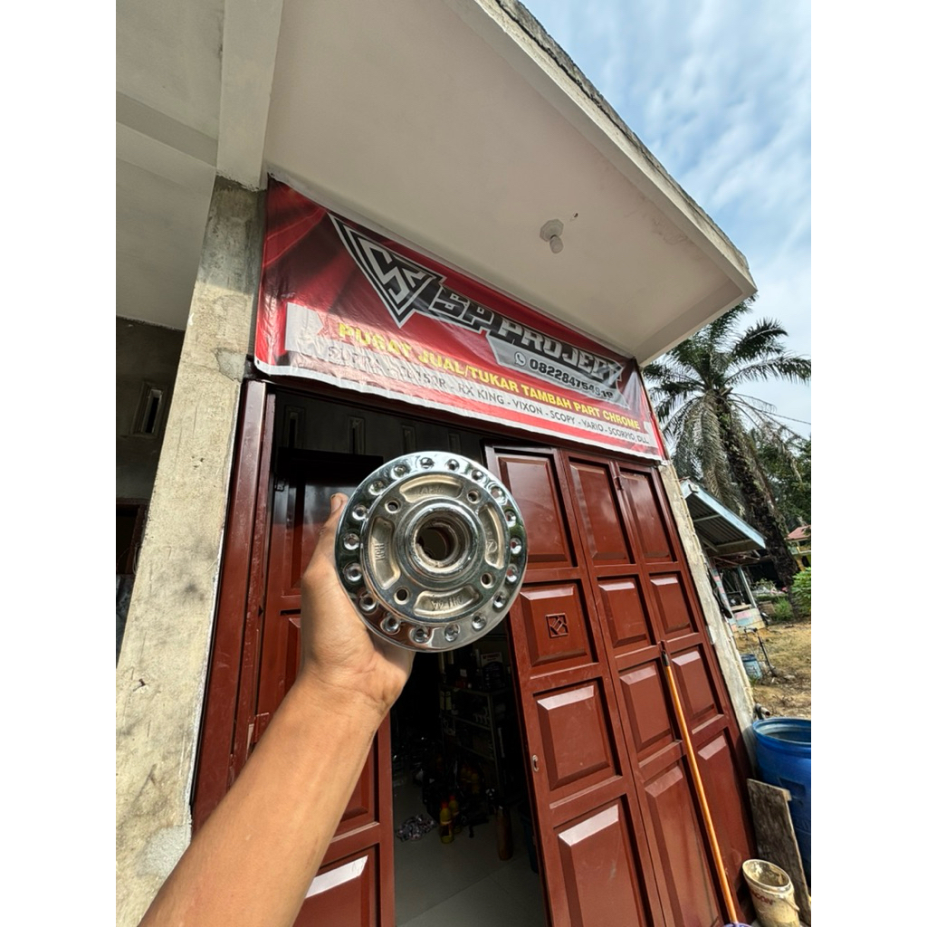 TROMOL DEPAN SUPRA X 125 ORIGINAL CHROME CELUP