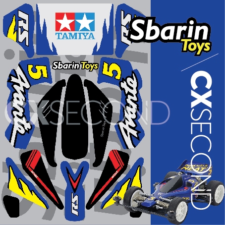 Stiker Custom Tamiya Avante Jr ORI 1 - Custom I Sbarin Toys