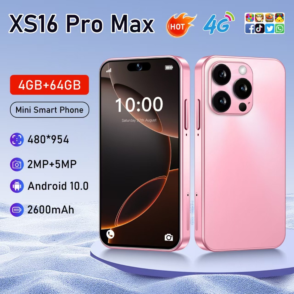 2025 NEW HP Mini 16 Pro 5G/4G Android 4GB 64GB Baru Layar HD+ Dual Sim Hitam Emas