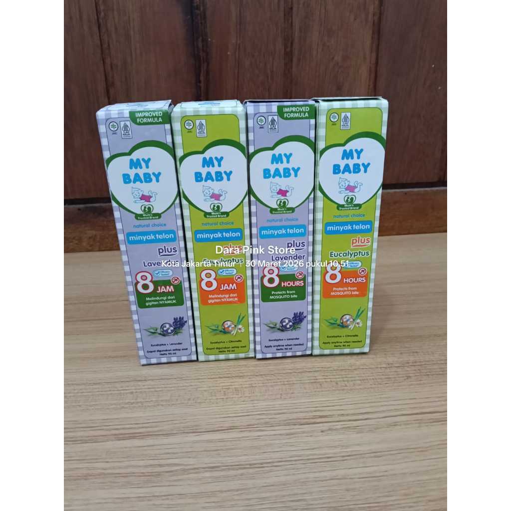 MY BABY Minyak Telon Plus 90 ml / Minyak Telon My Baby 90 ml Lavender - Perlindungan Nyamuk, Rasa Ha