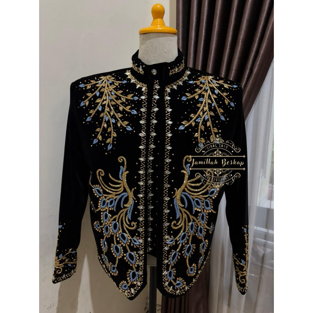 beskap pengantin pria || beskap jawa || beskap bludru hitam || beskap solo jawa || beskap motif mera
