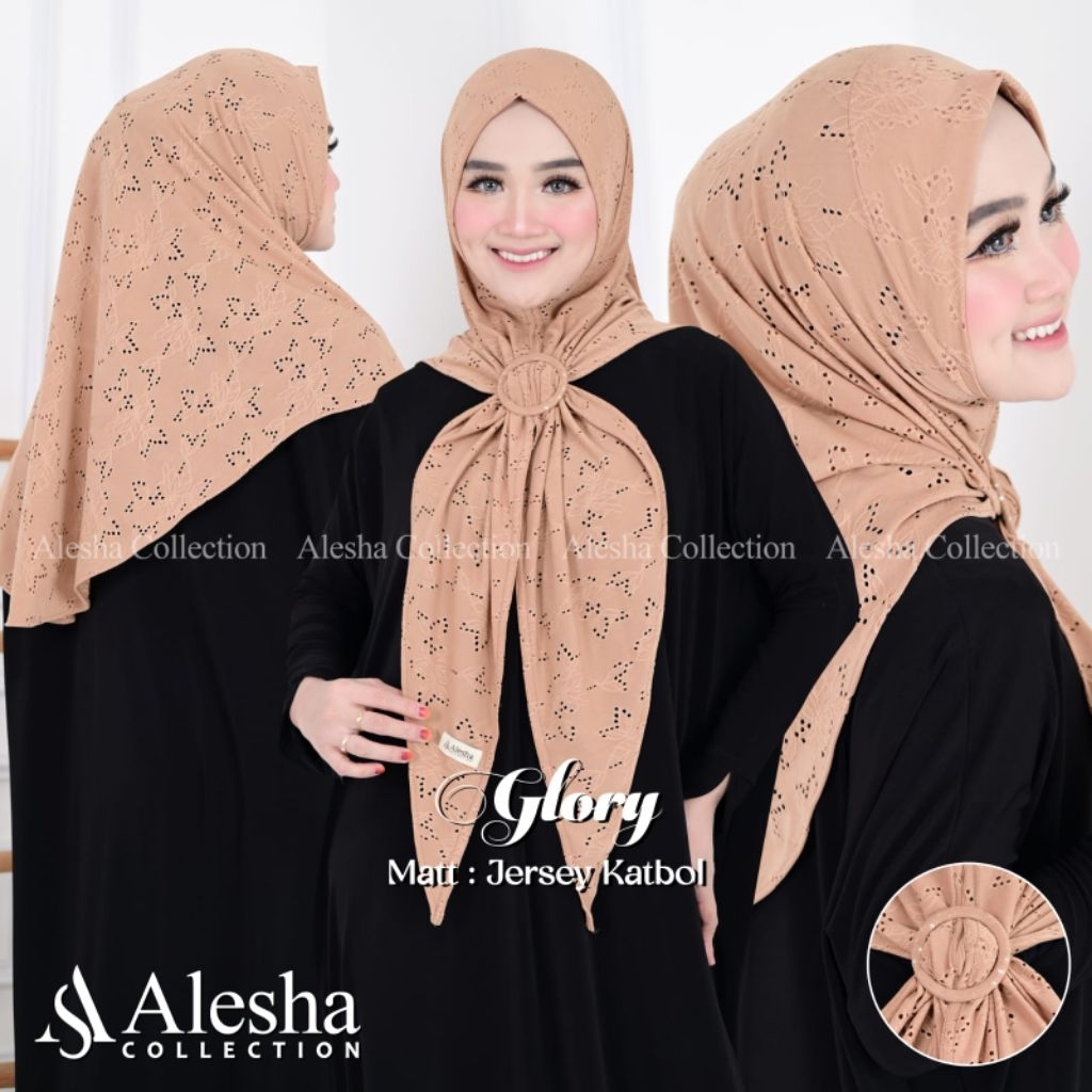 GLORY KATBOL - Jilbab Segitiga Instan Katboll Glory Daisy Free Gesper By Alsha Hijab
