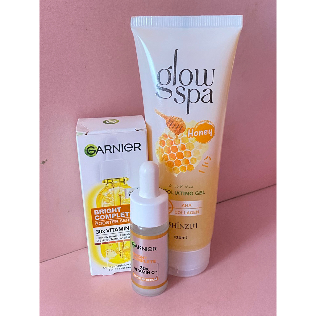 Garnier Bright Complete Vitamin C+ 30x Booster Serum 15ml - Cepat Cerahkan Noda Hitam & Bekas Jerawa