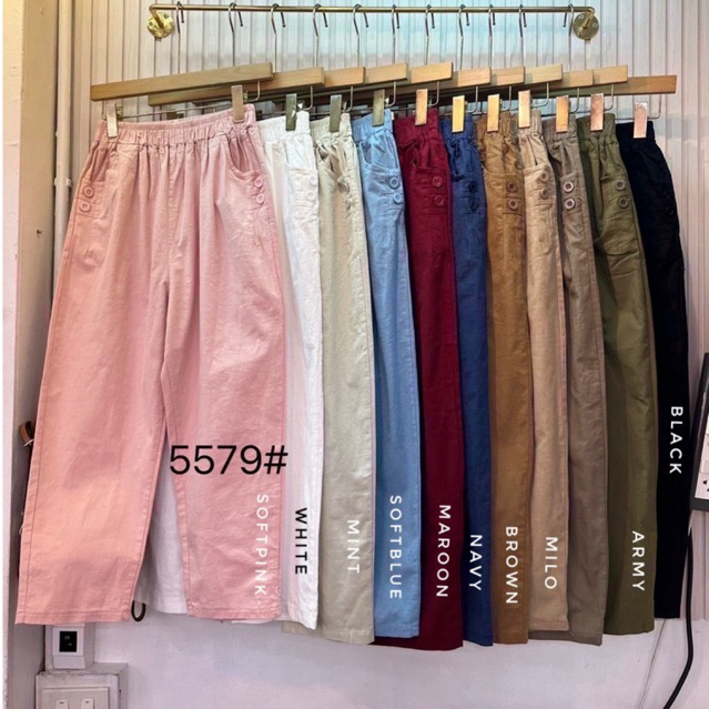 PREEYA CLOTH CLUB LINEN PANTS 5579 READY STOCK BANGKOK