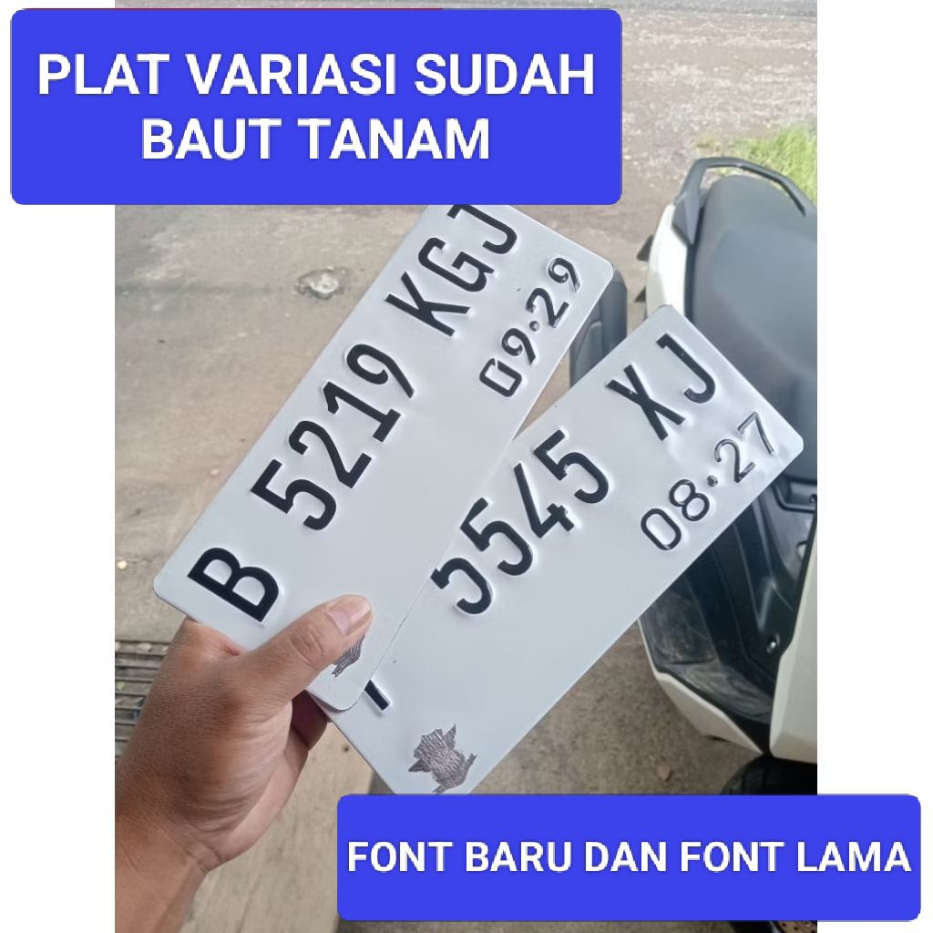 PLAT BAUT TANAM//PLAT WARNA PUTIH