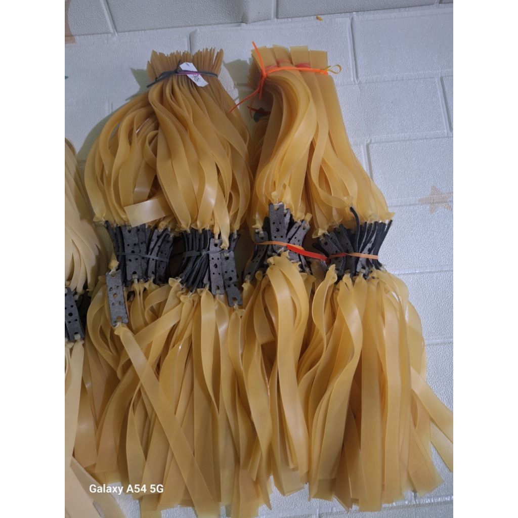 1 Pcs Karet Ketapel Tebal 1.3 mm Warna Kuning Pelontar Ketapel Besar Real Pict
