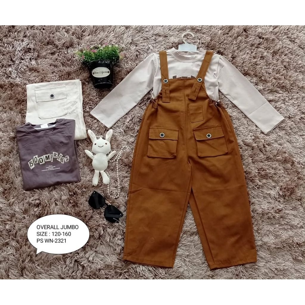 baju kodok anak perempuan/ overall anak perempuan impor keren