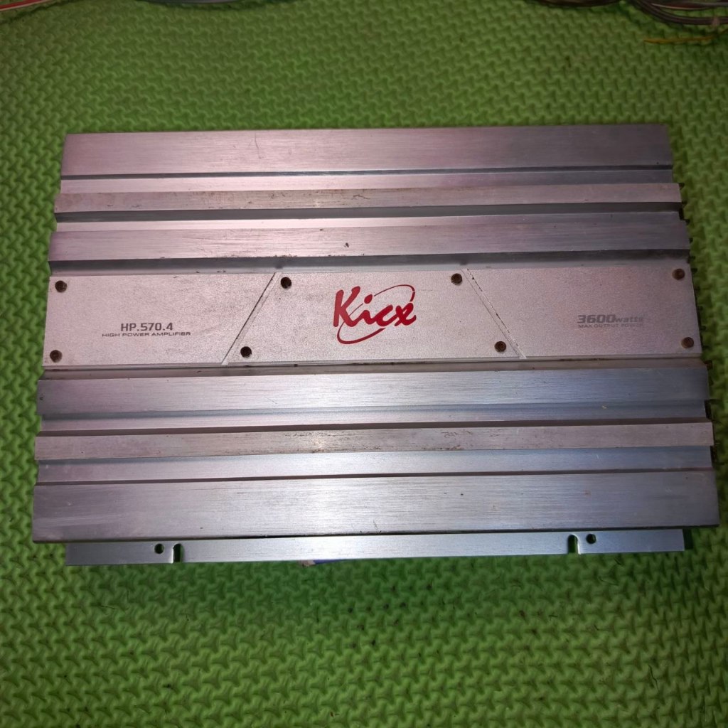 Power Kicx 4 Channel Mobil | HP-570.4 | Power Amplifier Audio Mobil | Kondisi Bekas Normal.