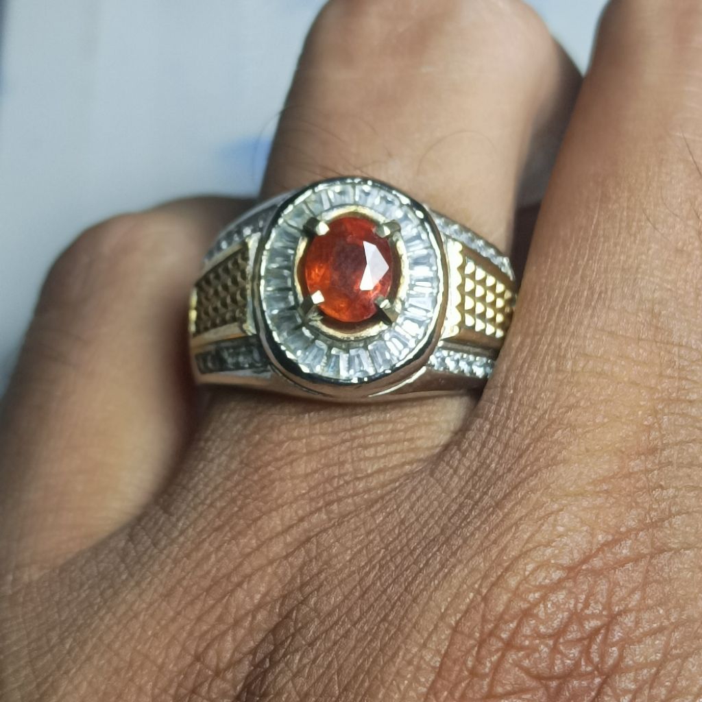 Natural Spessartite garnet + memo.