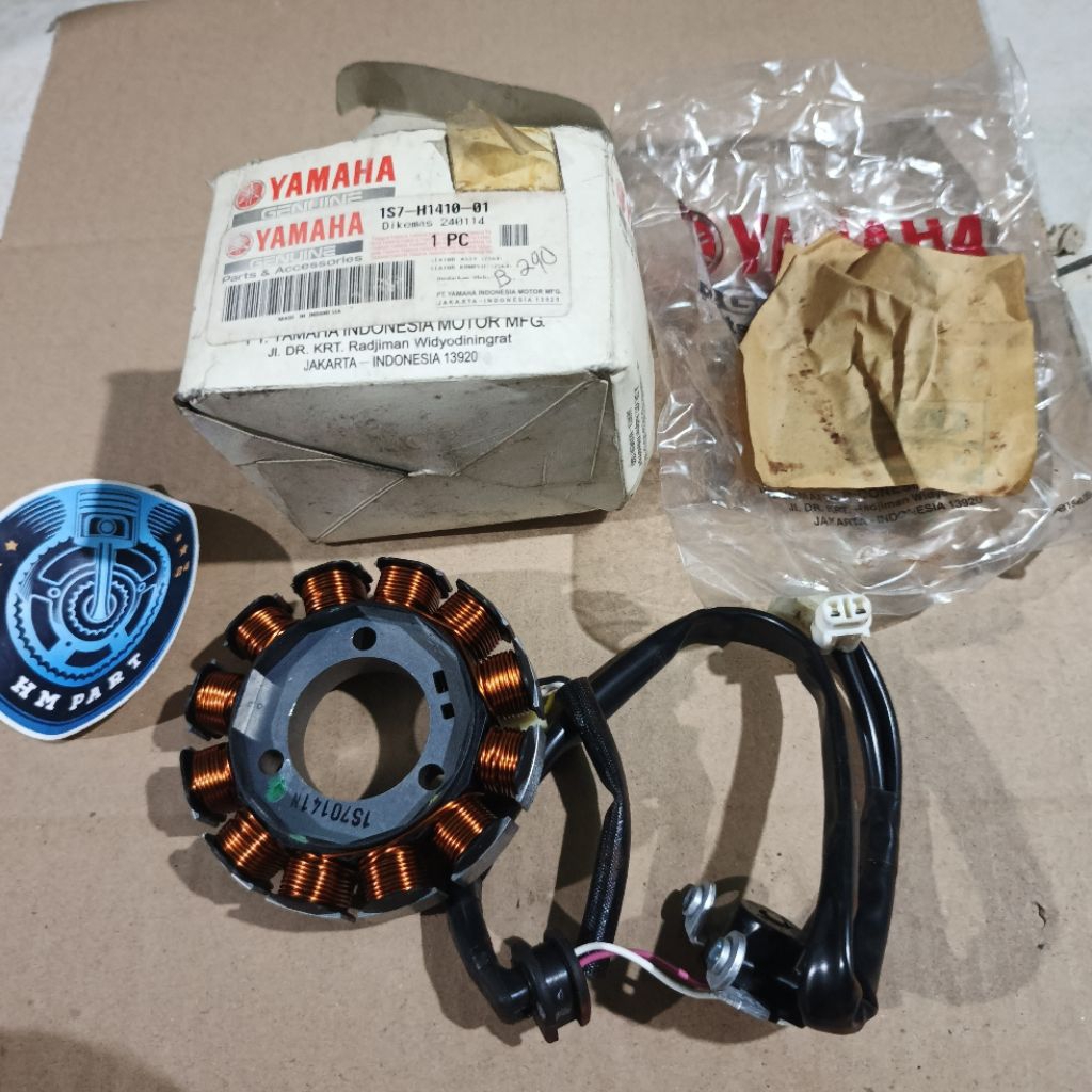 STATOR ASSY SPOOL SPULL SPUL JUPITER MX OLD NEW ASLI ORI ORIGINAL STOK LAMA YAMAHA 1S7 H1410 01