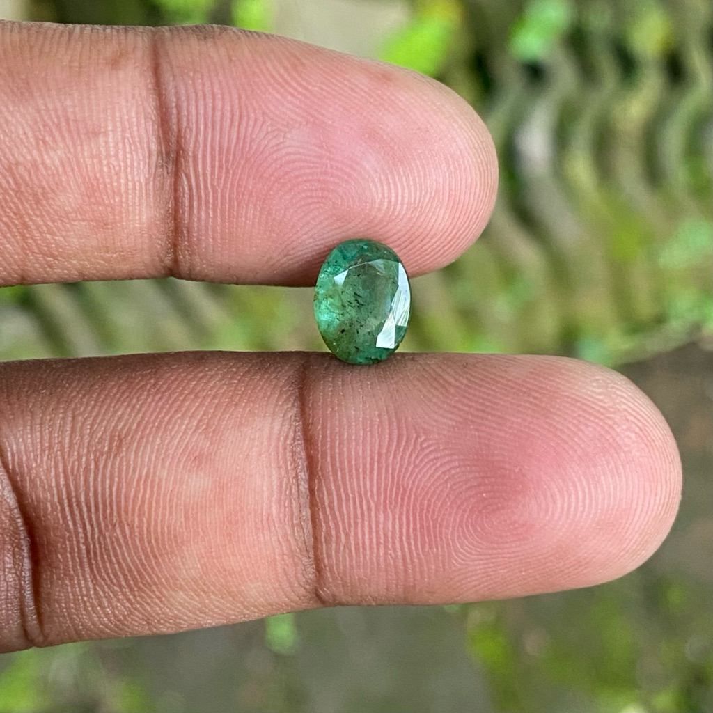 Batu Zamrud Colombia Natural Zambian Emerald Jamrud Dim 9x7x4