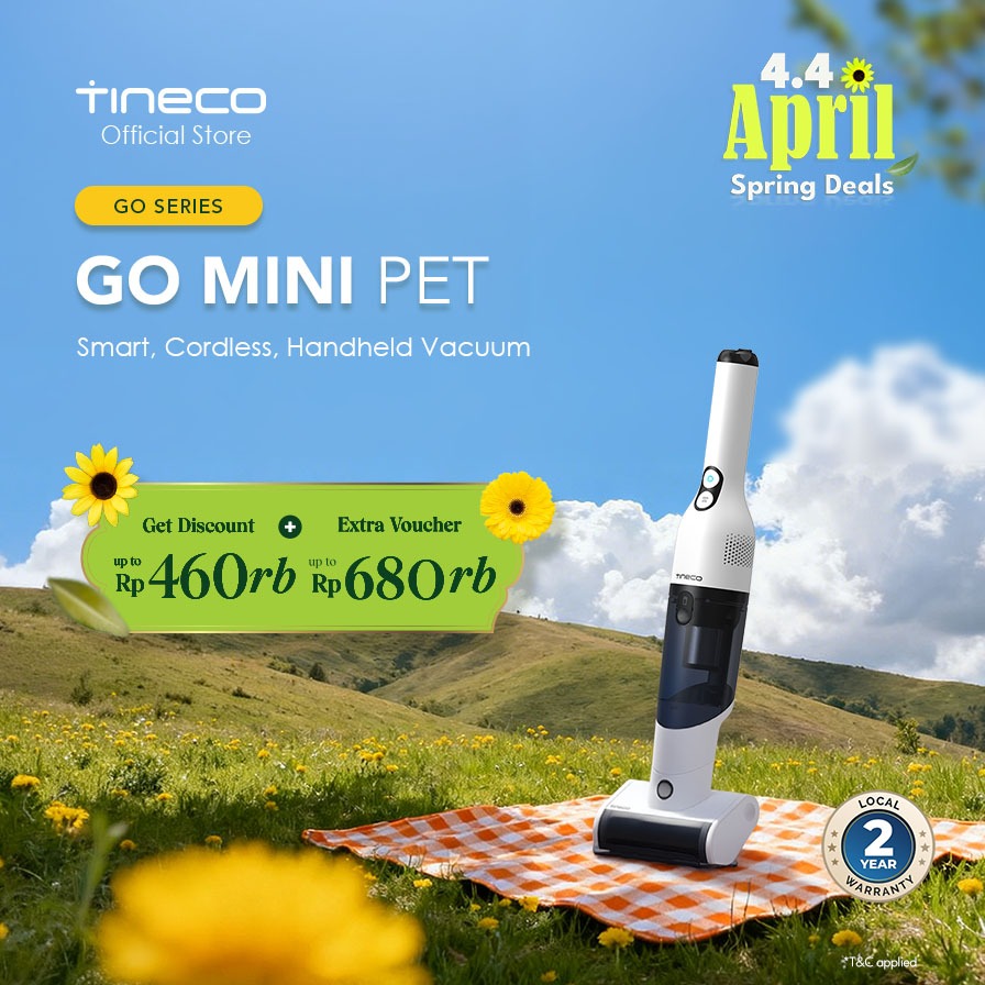 Tineco GO MINI PET Smart Cordless Handheld Vacuum Cleaner Portable & Lightweight Vakum Penyedot Debu