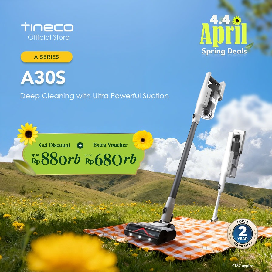 Tineco A30S Pet Powerful Cordless Stick Handheld Vacuum Cleaner Penyedot Debu Vakum