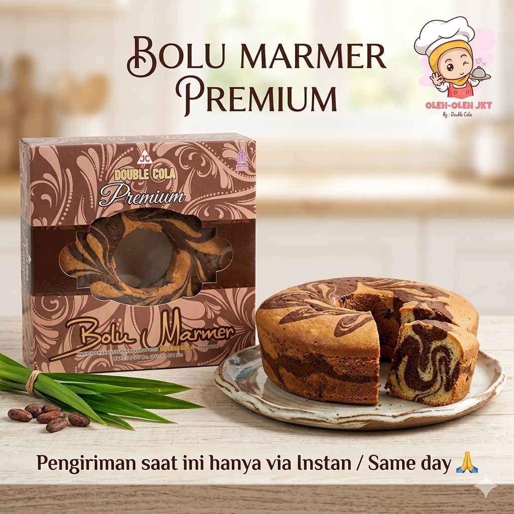 Bolu Marmer Premium / Bolu Marmer Double Cola / Kue Bolu Sarang Semut